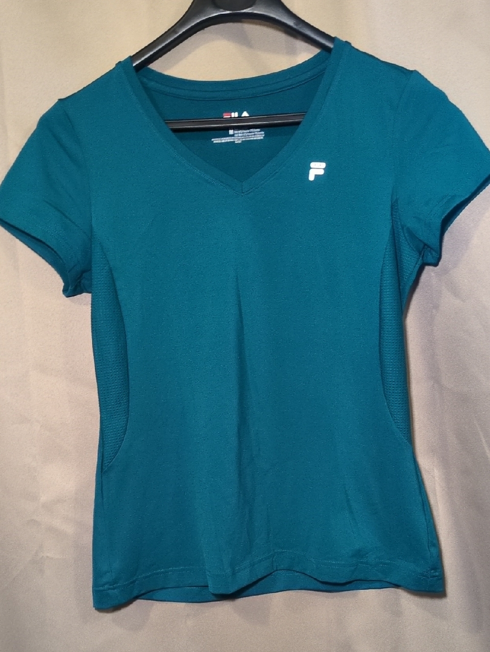 Fila Women’s Teal V-Neck Short Sleeve Active Tee